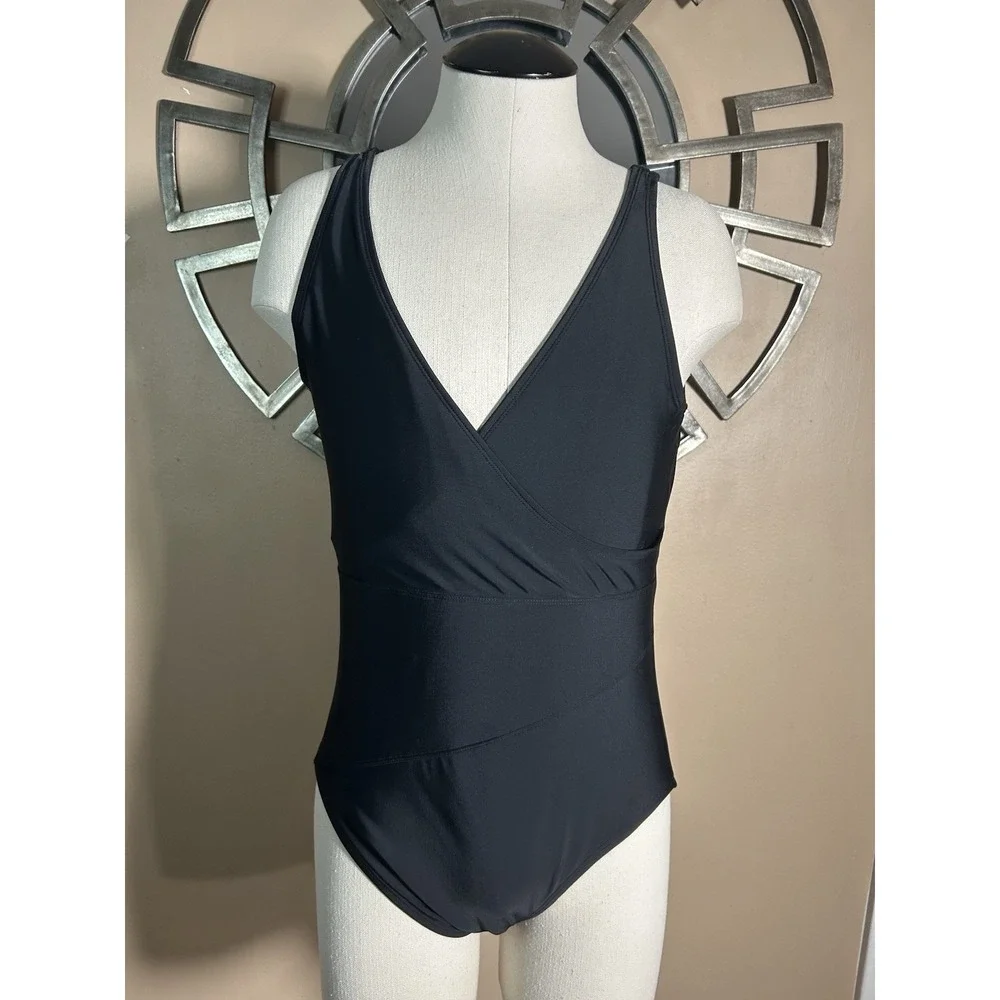 Tommy Hilfiger Black Women's One Piece Swimsuit  Bathing Suit‎ Size 10